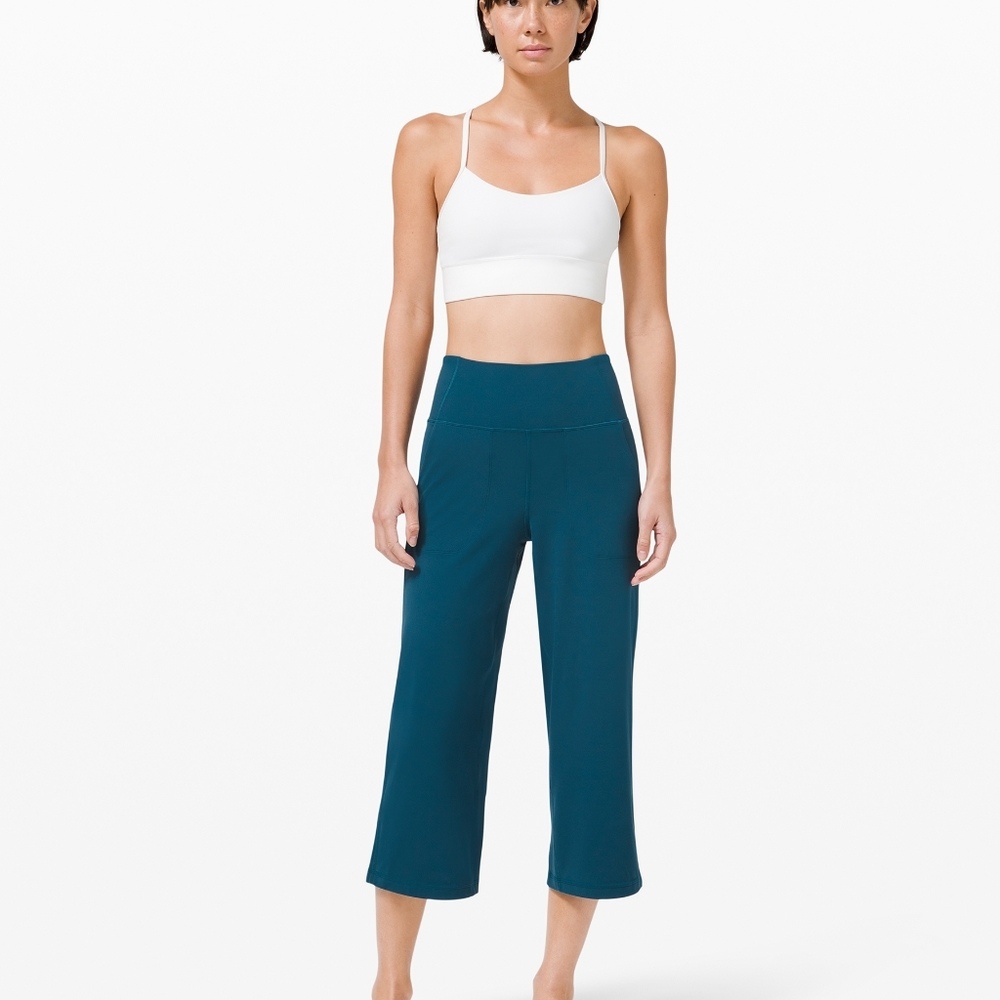 Lululemon Align Wide Leg Crop 23" in Blue Borealis